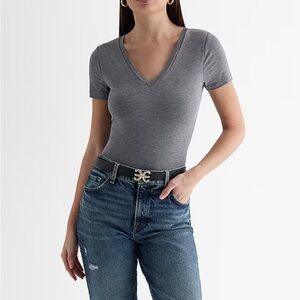 Express double layer v neck